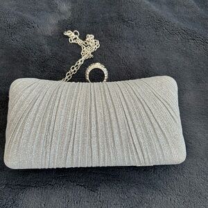 Elegant Silver Clutch Bag